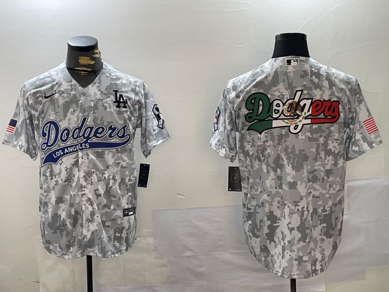 Men Los Angeles Dodgers Blank Camo Joint Name 2024 Nike MLB Jersey style 3->los angeles dodgers->MLB Jersey